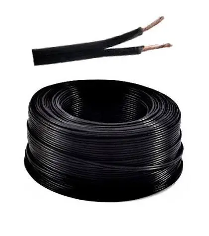 [CP02N] Cable paralelo audio NEGRO/NEGRO 2x0.75mm (rollo 100m)